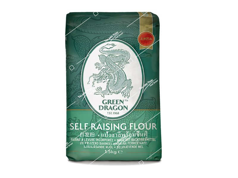 GREEN DRAGON SELF RAISING FLOUR 1.5KG Talard Thai Food Service GREEN DRAGON SELF RAISING FLOUR 1.5KG Talard Thai Food Service
