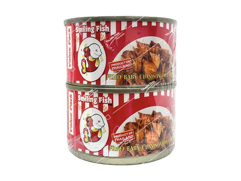 SMILING FISH FRIED BABY CLAMS WITH CHILLI TWIN PACK 2X70G Talard