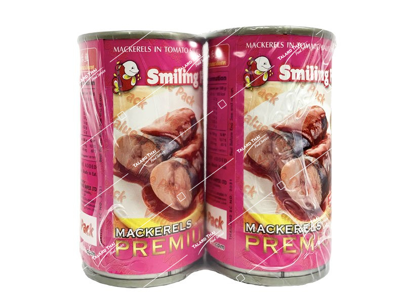 Smiling Fish Pacific Mackerel in Tomato Sauce Twin Pack 2x155g – Thai canned seafood.