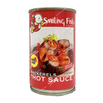 Smiling Fish Mackerel in Hot Sauce – A delicious and convenient mackerel dish in a rich, spicy sauce, ideal for quick and flavorful meals.