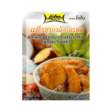 Package of Lobo Banana Fritter Batter Mix 85g.