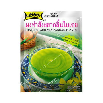 Package of Lobo Thai Custard Mix Pandan Flavour 120g.