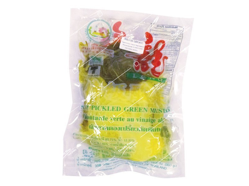 Jar of Twin Tusk Sour Pickled Green Mustard 350g.