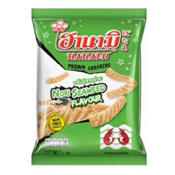 Hanami Prawn Crackers – Crispy, delicious prawn crackers with Nori Seaweed, perfect for snacking or pairing with Thai dishes.