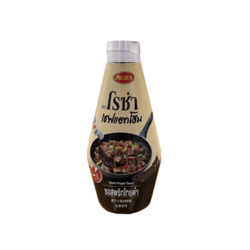 Roza Black Pepper Sauce – A bottle of rich and spicy black pepper sauce, designed to elevate your meals with its bold, peppery kick.