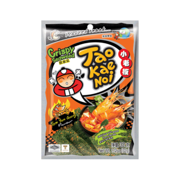 Tao Kae Noi Crispy Seaweed Tom Yum Goong Flavour – Crispy seaweed with the authentic, bold flavor of Tom Yum Goong for a delicious snack.