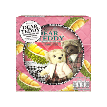DEAR TEDDY CHAPLET BISCUITS WITH DURIAN CREAM WITH INNER BOX