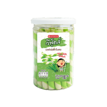 VFOODS WAFER ROLLED STICK WITH PANDAN CREAM