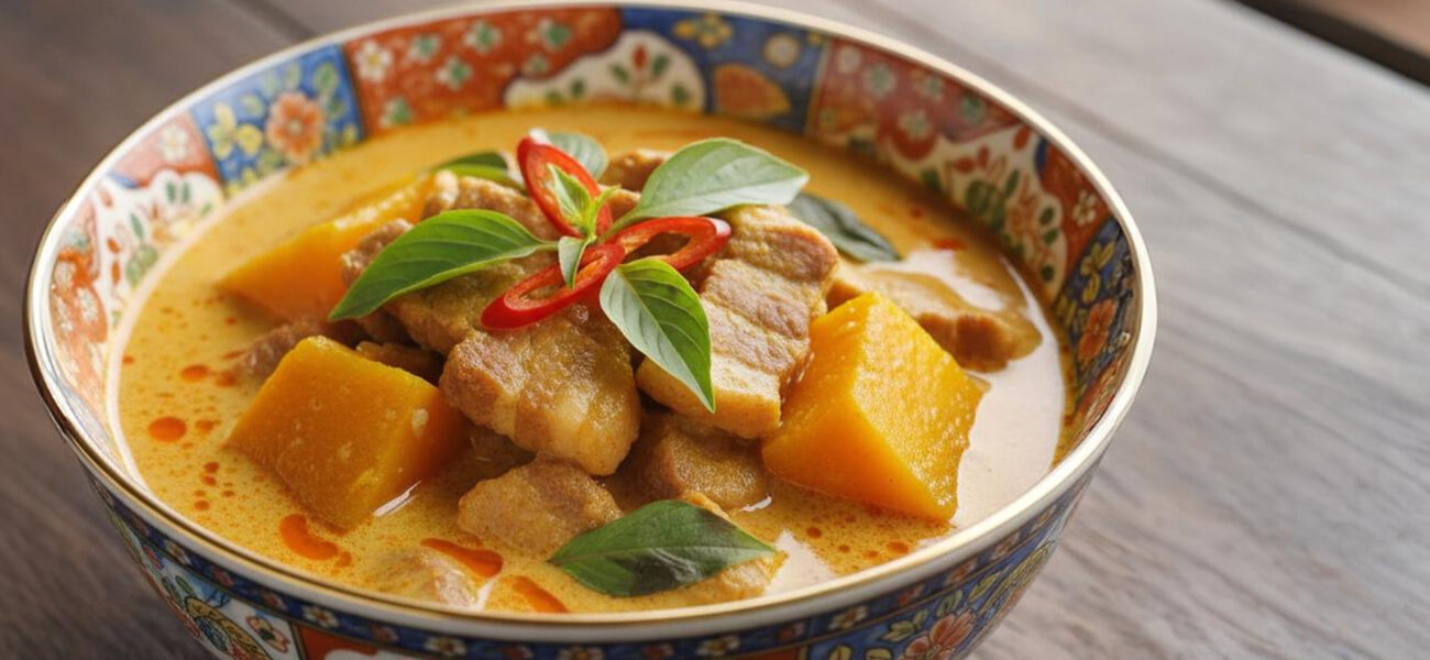 cover-RED CURRY WITH PUMPKIN AND PORK (แกงเผ็ดฟักทองใส่หมู)