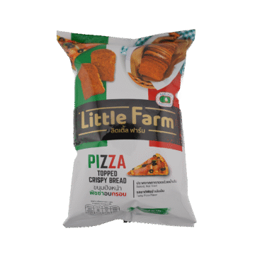 Little Farm Pizza Topped Crispy Bread 80g healthy baked not fried snack tasty pizza flavor