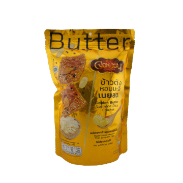 Jor Nguan Golden Butter Jasmine Rice Crackers 90g crispy Thai rice snack