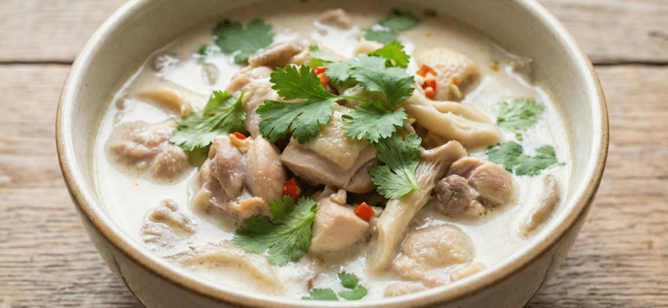 Tom Kha Gai (Thai coconut chicken soup)