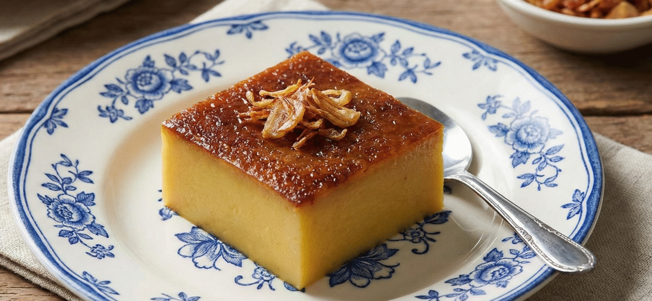 Thai mung bean custard (KHANOM MOR GAENG)